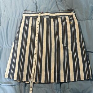 Tom Joule awning stripe blue cream skirt Size 8