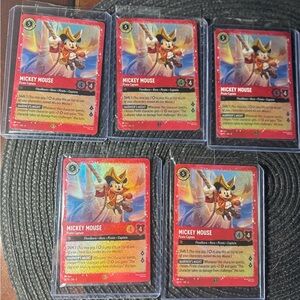 Mickey Mouse - 5X Pirate Captain 18/P2 Disney Lorcana Promo Cards Holo Set Of 5