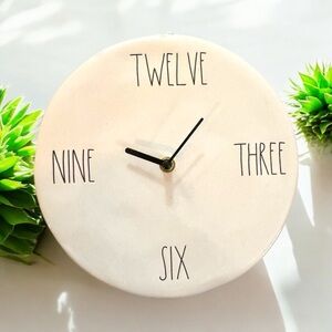 Rae Dunn Minimalist Cream Wall Clock Artisan Collection By Magenta Pristine Cond