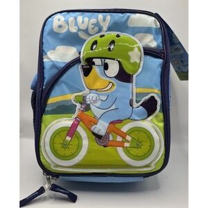Bluey Insulated Lunch Box Tote Cooler Bag w/ Side Pocket Kids School BBC NWT