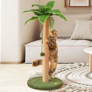 35-Inch Cat Scratching Post with Sisal Rope, Large, Cute Scratcher for Kittens
