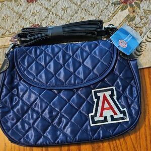 NWT Univ of Arizona Quilted Blue Shoulder Bag. Go Wildcats!