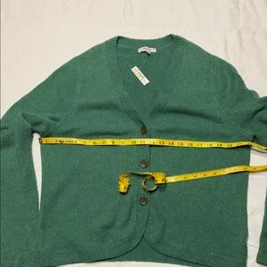 Madewell Green Cardigan Sweater V-Neck Knit